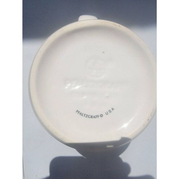 Vintage Set of 8 Pfaltzgraff Cups April Floral Coffee Tea Mug Ceramic White - Picture 4 of 4